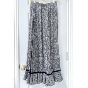 Vintage Silky Grey Floral Skirt